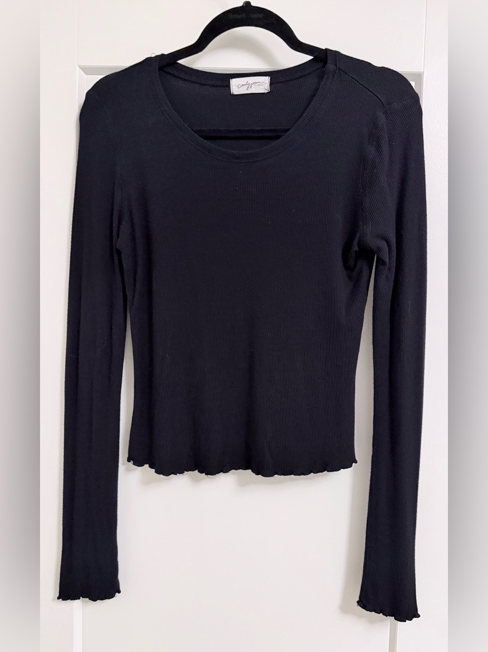 Vintage CJLA Ribbed Black Long Sleeve - size L